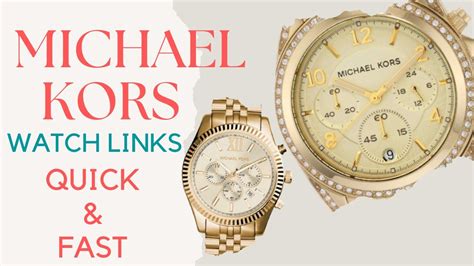 michael kors remove links from watch